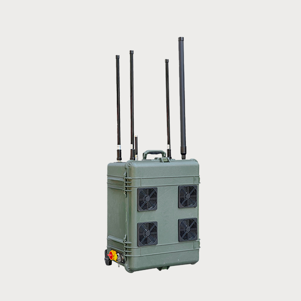 The device is composed of a detection system, a jamming system, and an operation terminal tablet, and is a highly integrated and portable anti-drone system