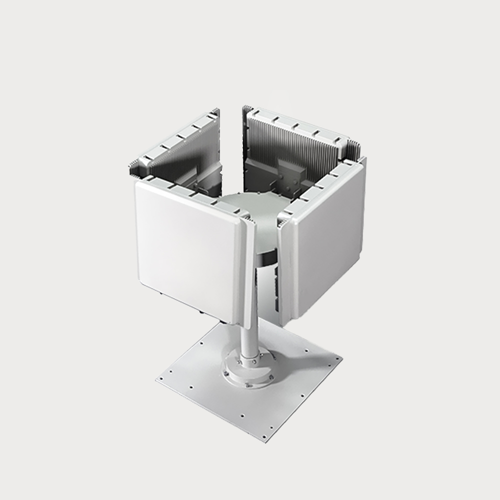 The radar operates in the C-band, using an all-digital active phased array technology system