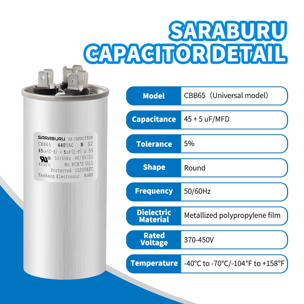 JR1194 AC Run Capacitor CBB65